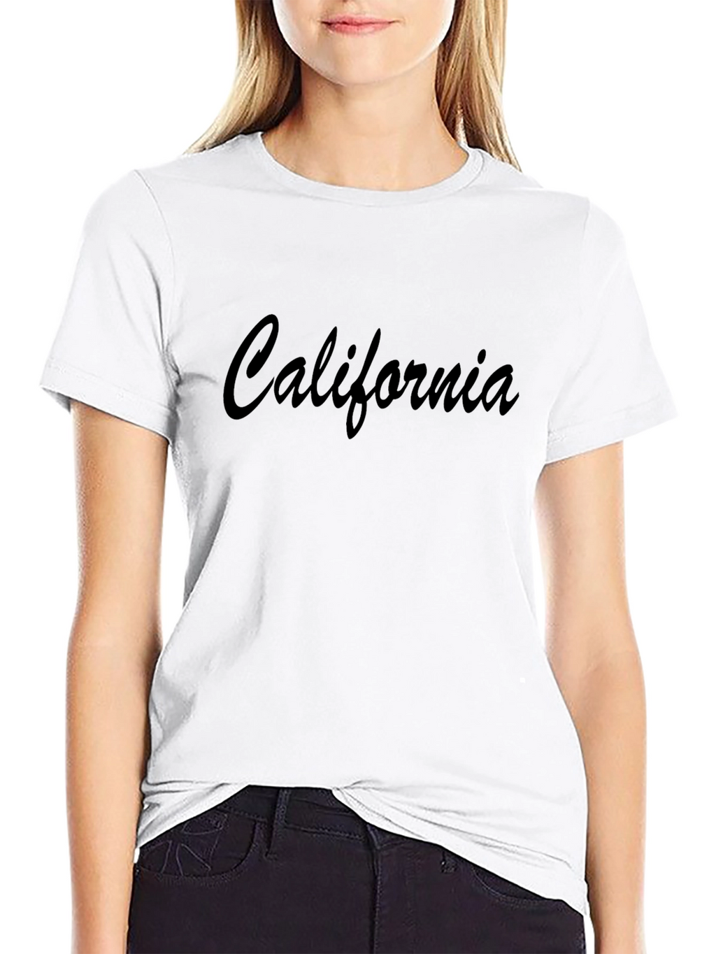 California Graphic Black Crew Neck T-Shirt