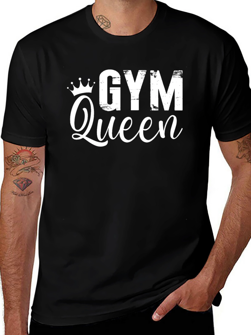 Gym Queen Black Graphic Tee