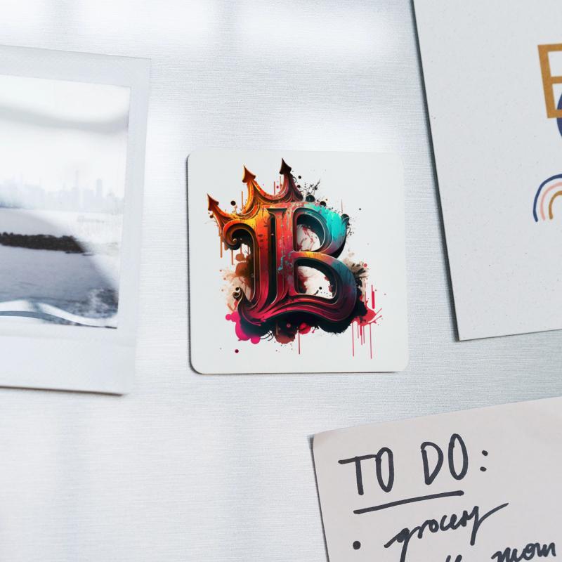 Graffiti Initial Letter "B" with 👑