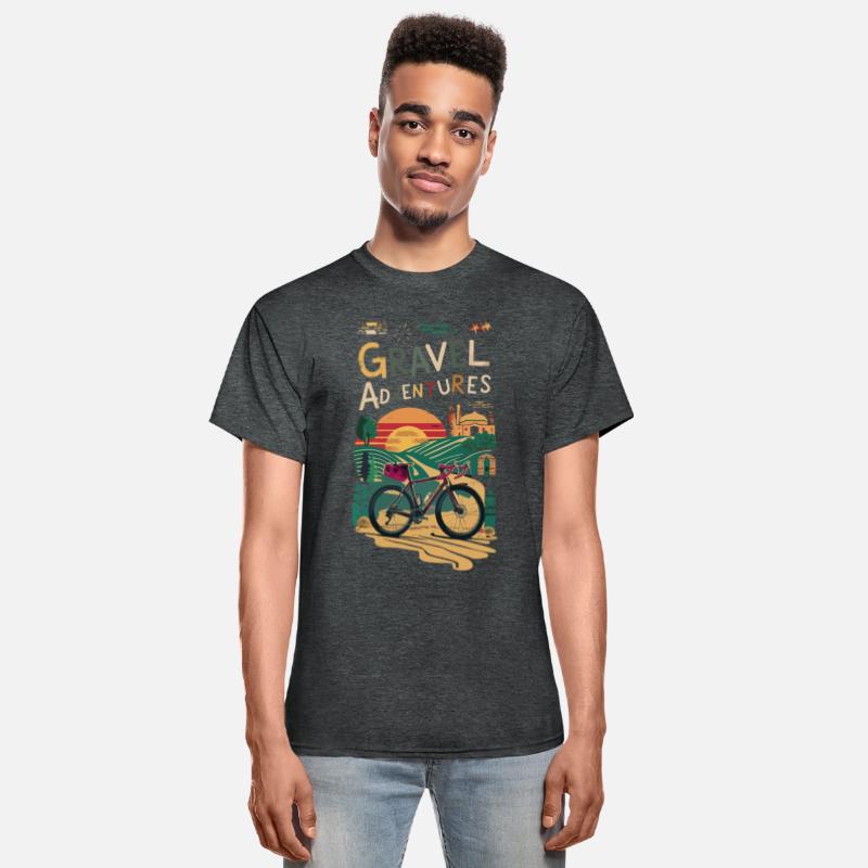 Gravel bike adventure at sunset