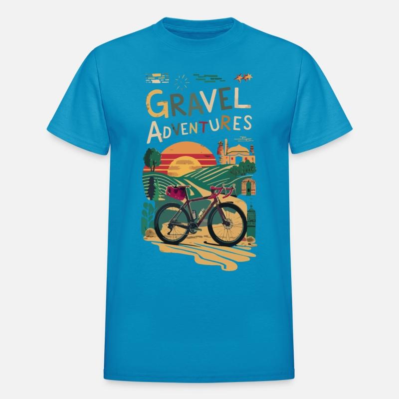 Gravel bike adventure at sunset