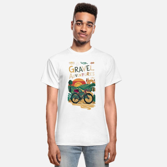 Gravel bike adventure at sunset