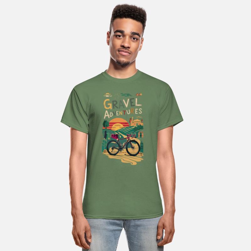 Gravel bike adventure at sunset