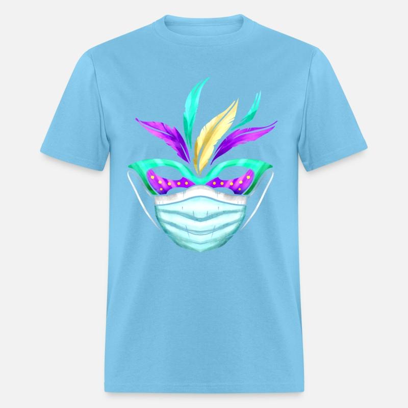 Green And Purple Masked Mask For Mardi Gras