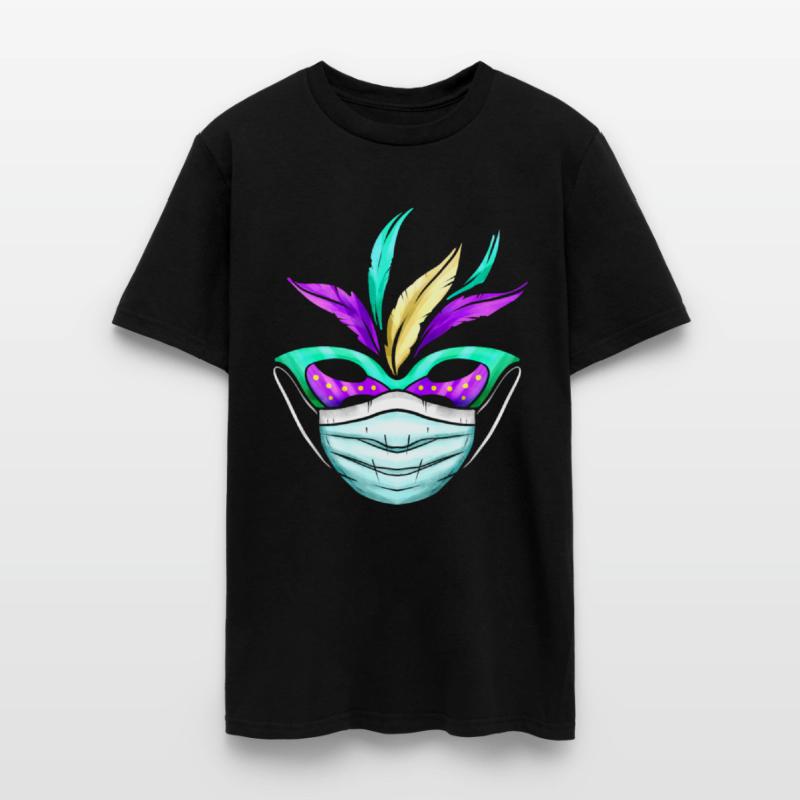 Green And Purple Masked Mask For Mardi Gras