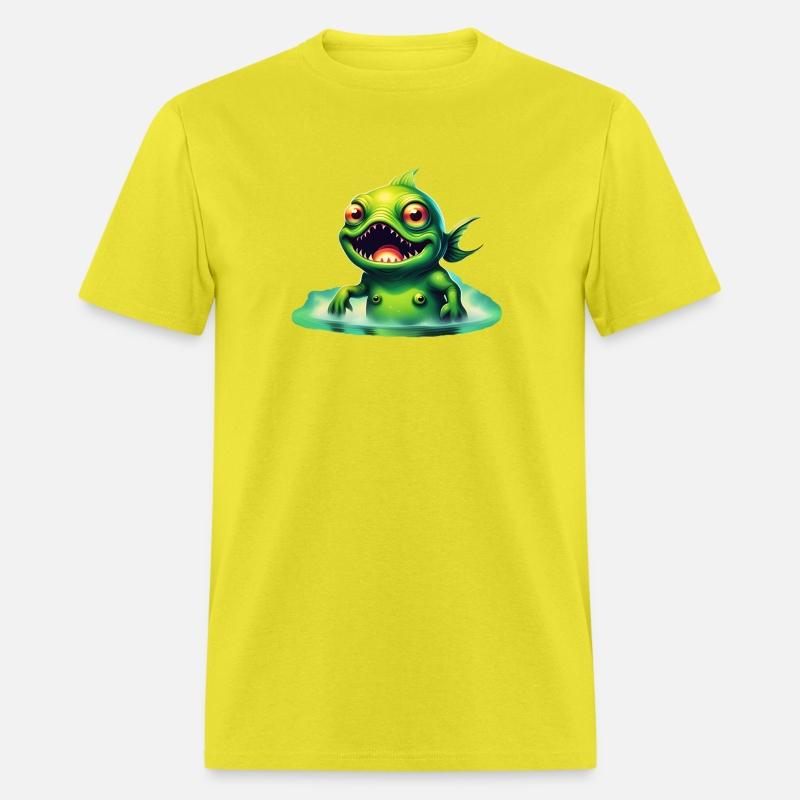 Green Monster Fish Emerge from the Deep Lake Scary