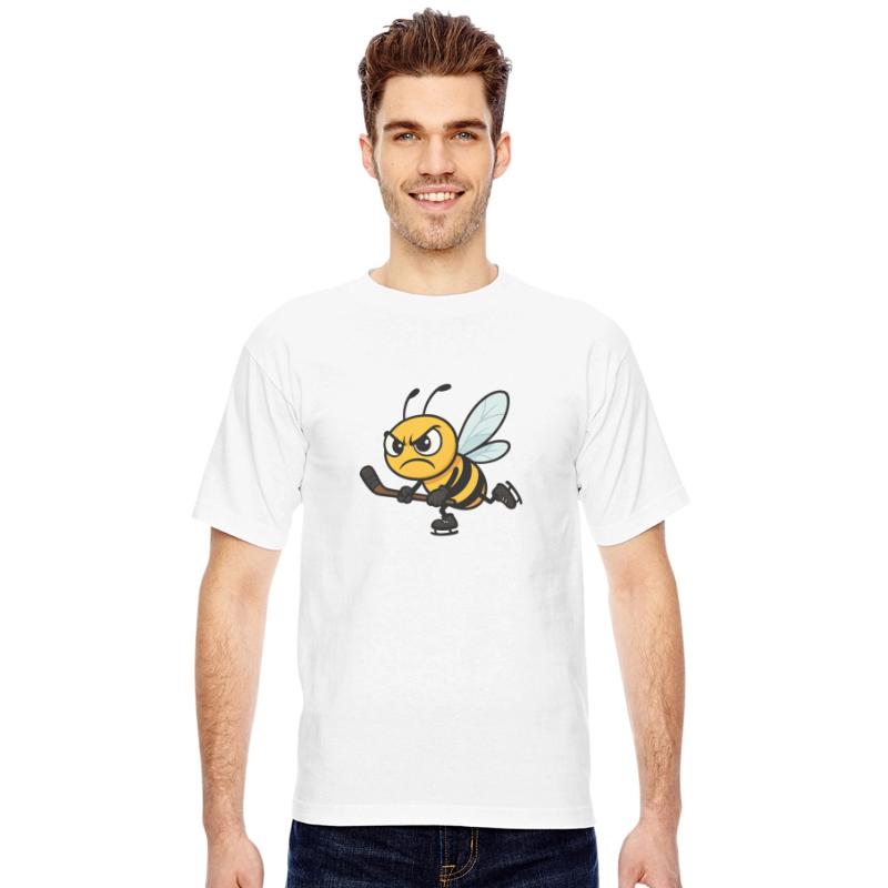Grim bee ice hockey player cartoon cool