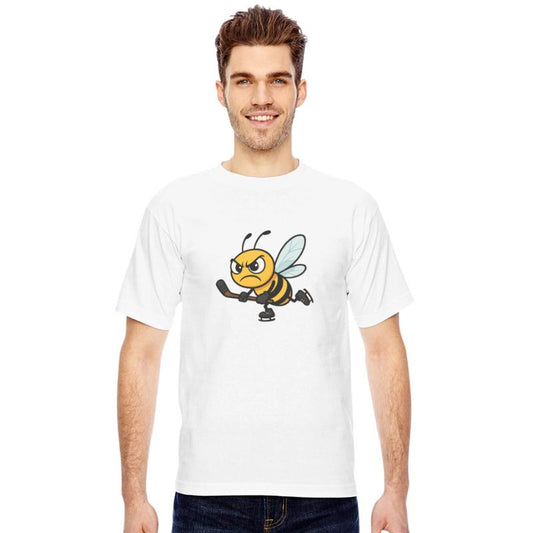 Grim bee ice hockey player cartoon cool