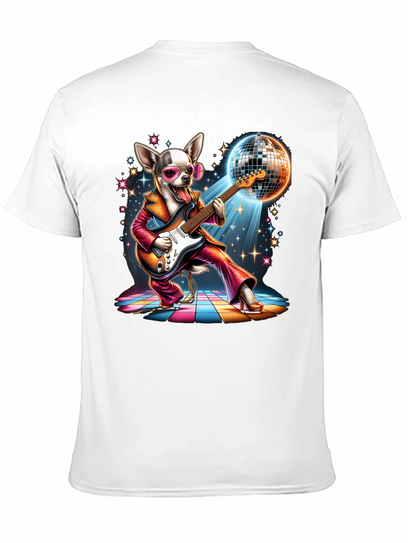 Disco Dog T-Shirt - Groovy Guitarist Tee