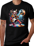 Disco Dog T-Shirt - Groovy Guitarist Tee