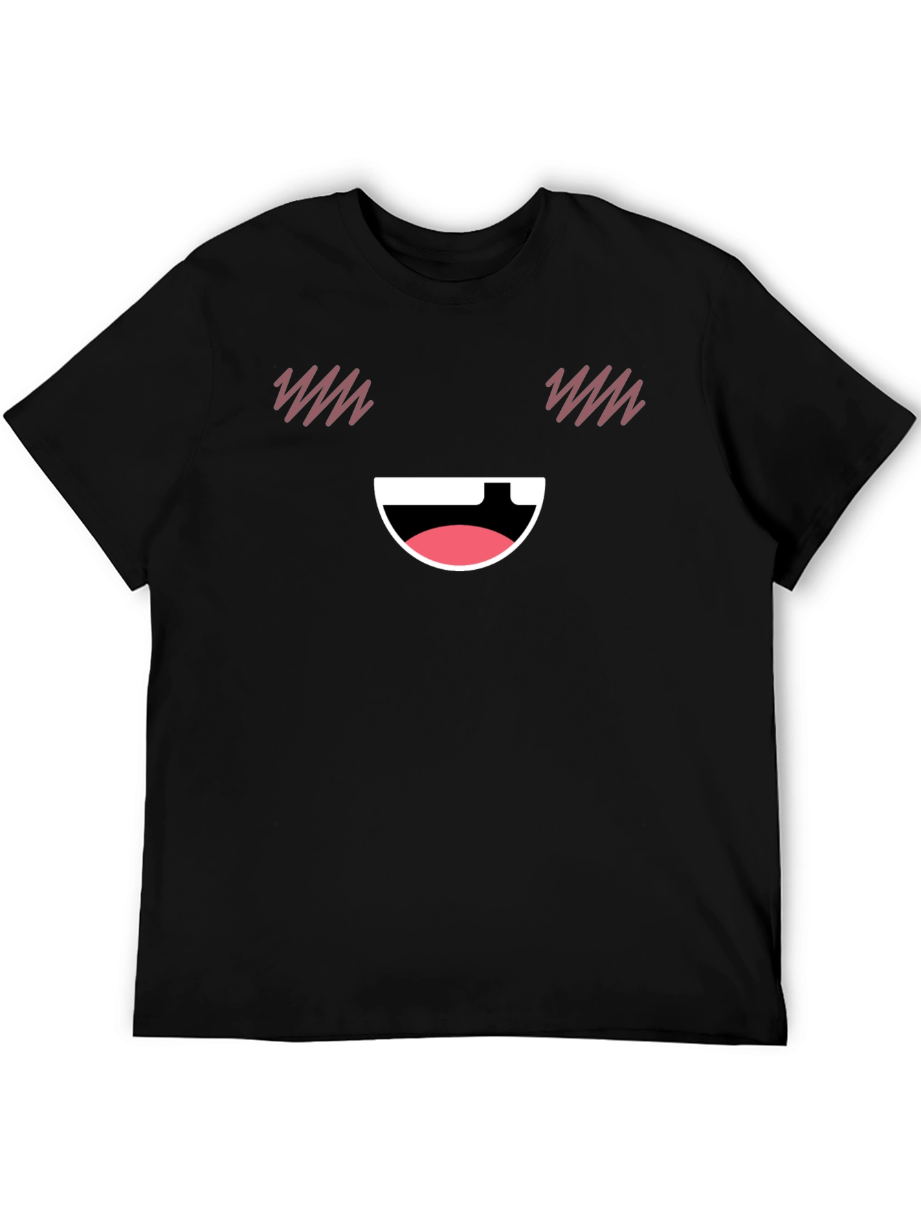 Funny Face Graphic T-Shirt - Black Casual Tee