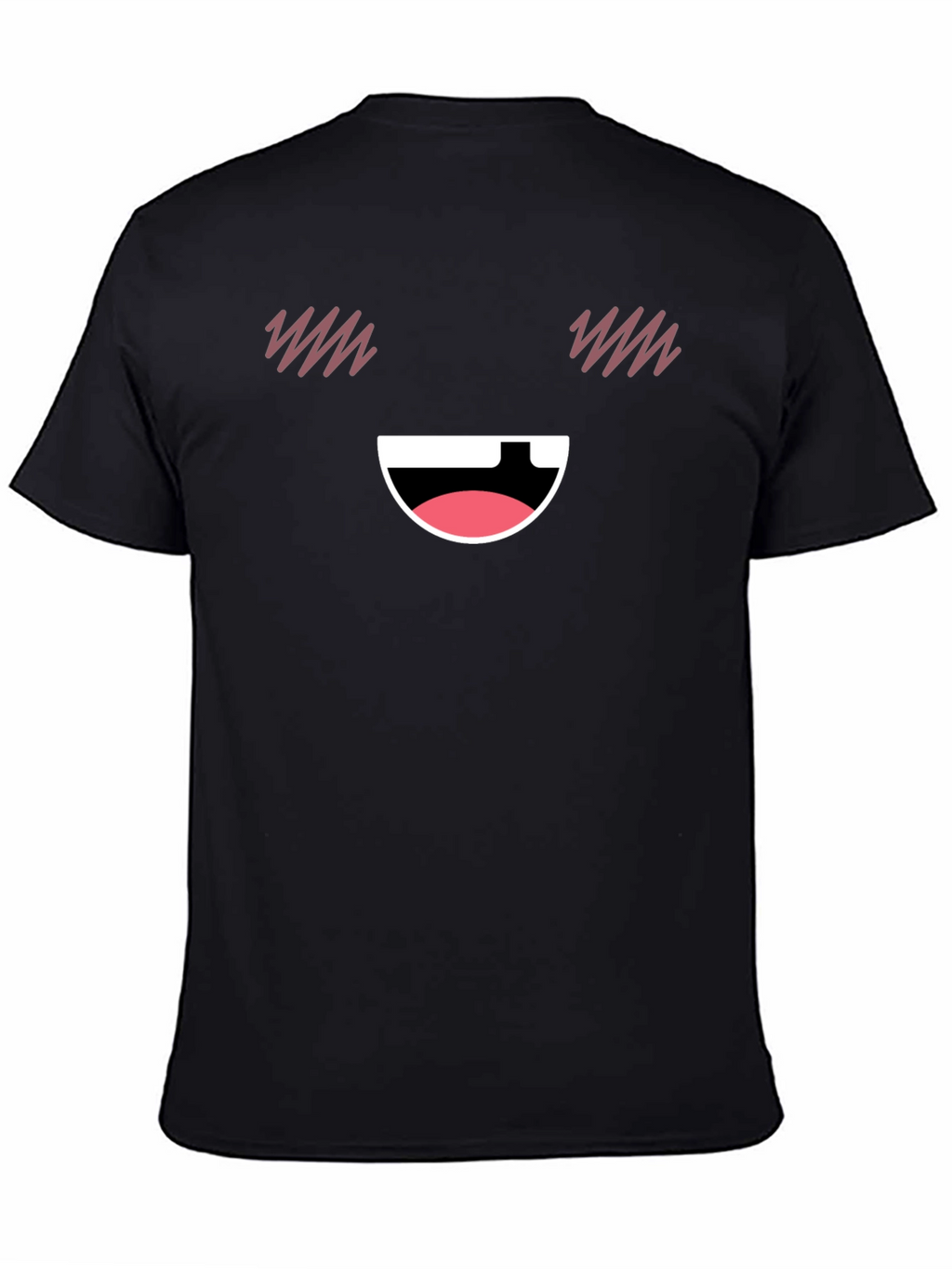 Funny Face Graphic T-Shirt - Black Casual Tee
