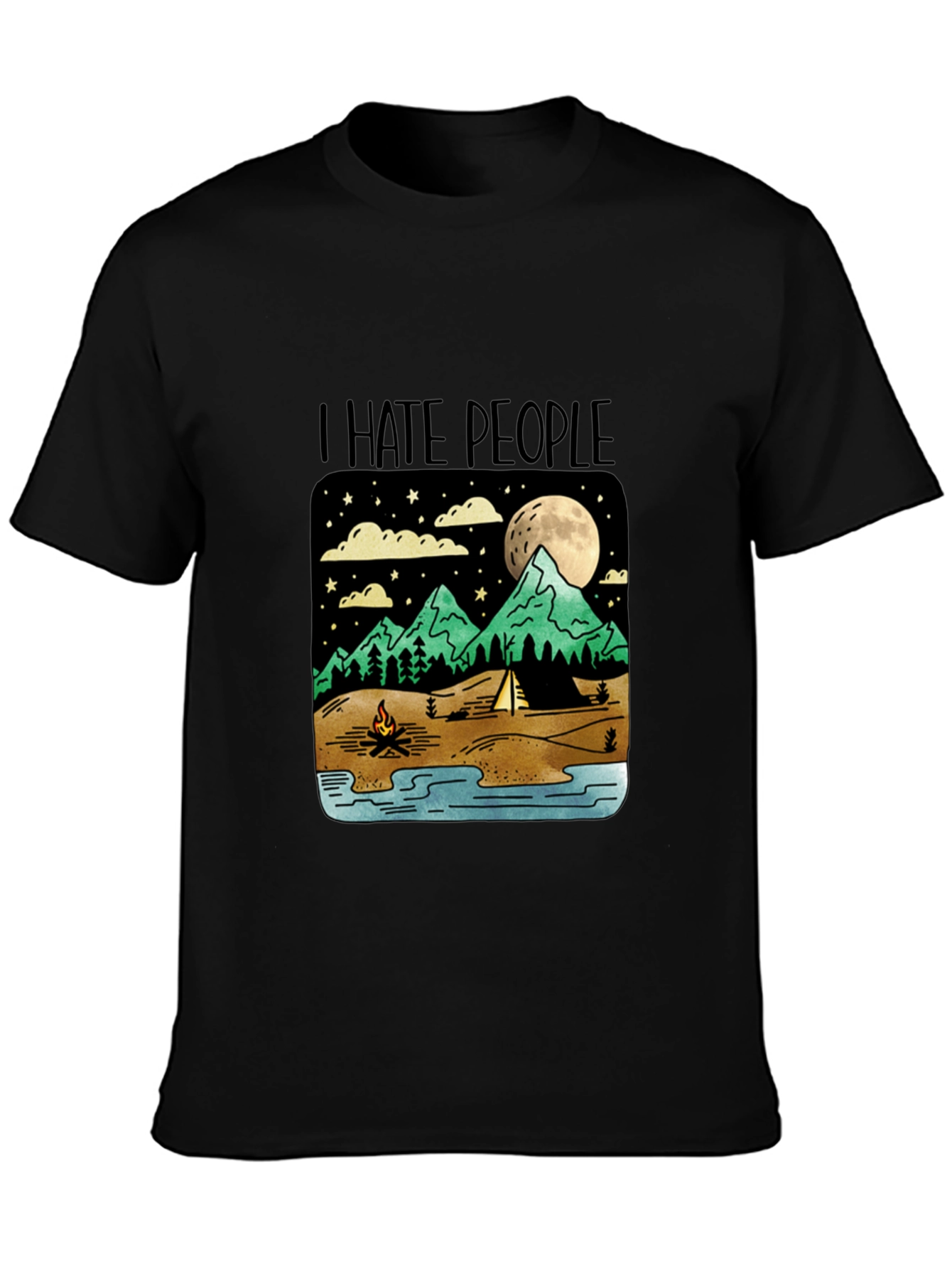 I Hate People Camping Graphic T-Shirt