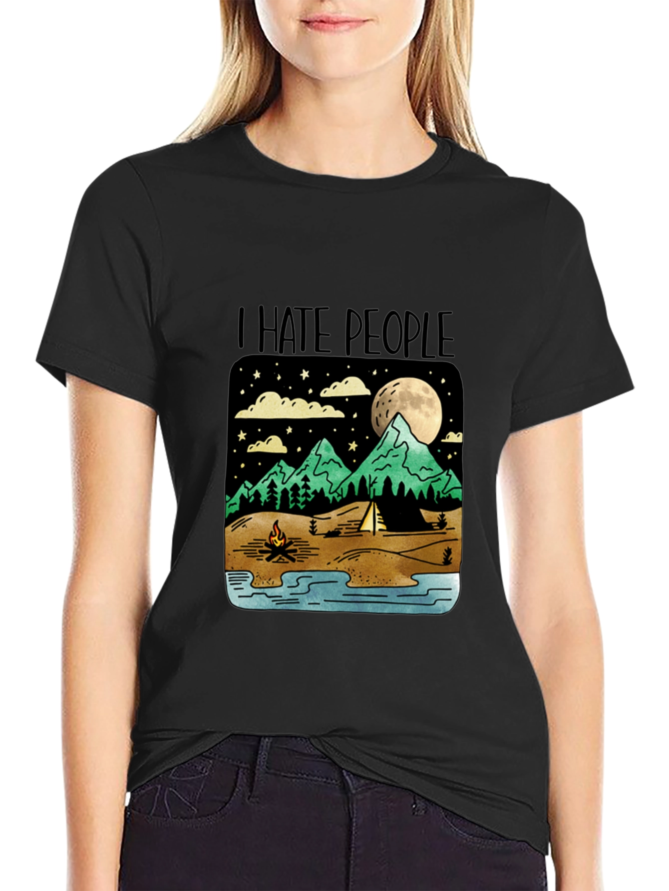 I Hate People Camping Graphic T-Shirt