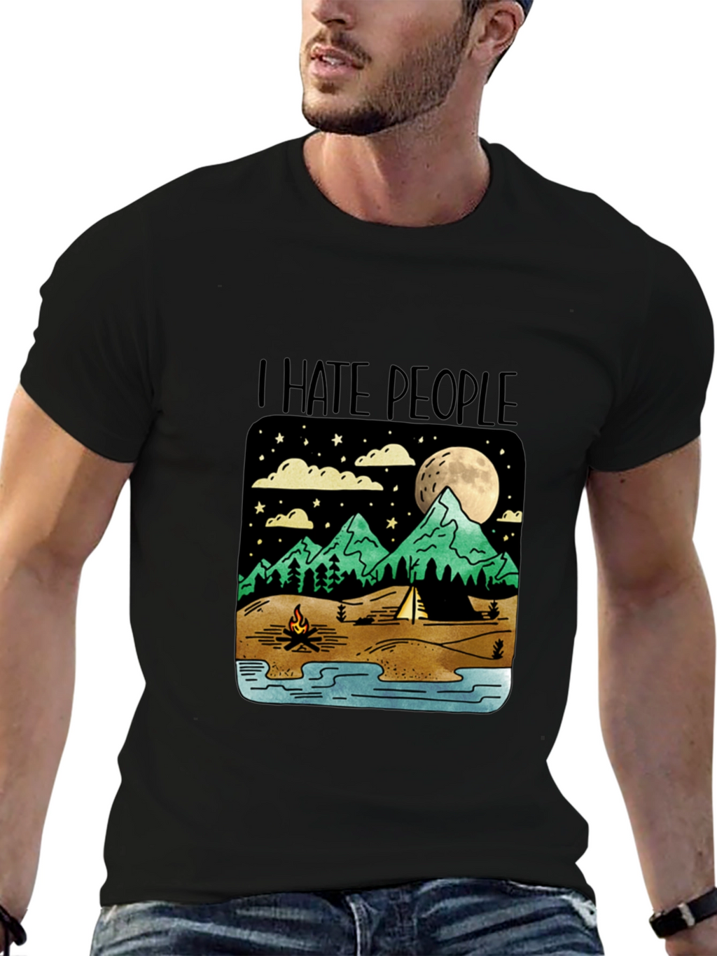 I Hate People Camping Graphic T-Shirt