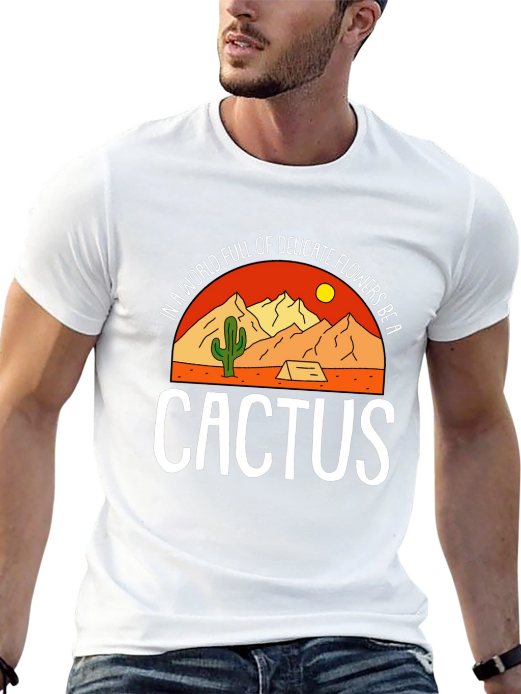 Be a Cactus Graphic Tee - Desert Lovers Shirt