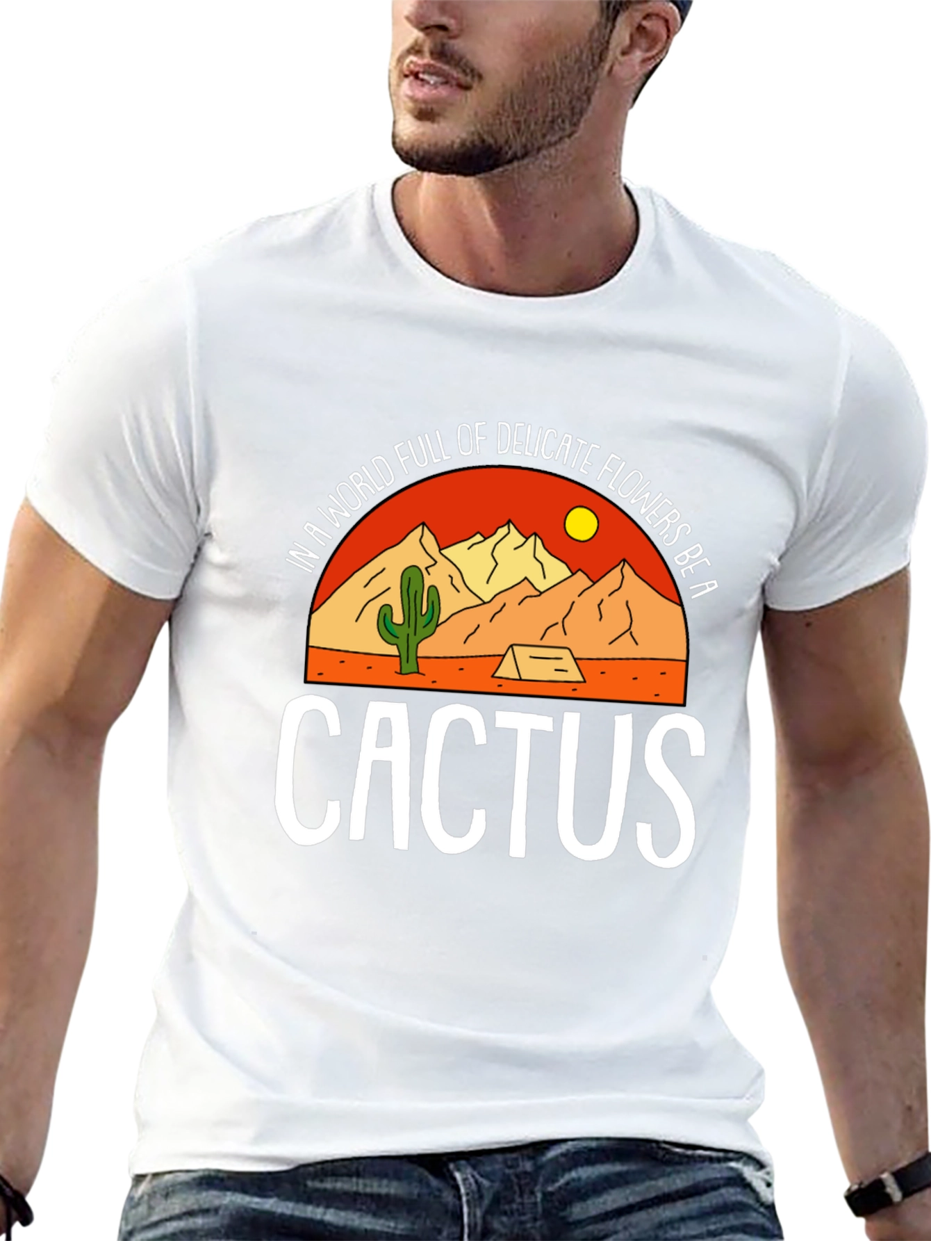 Be a Cactus Graphic Tee - Desert Lovers Shirt