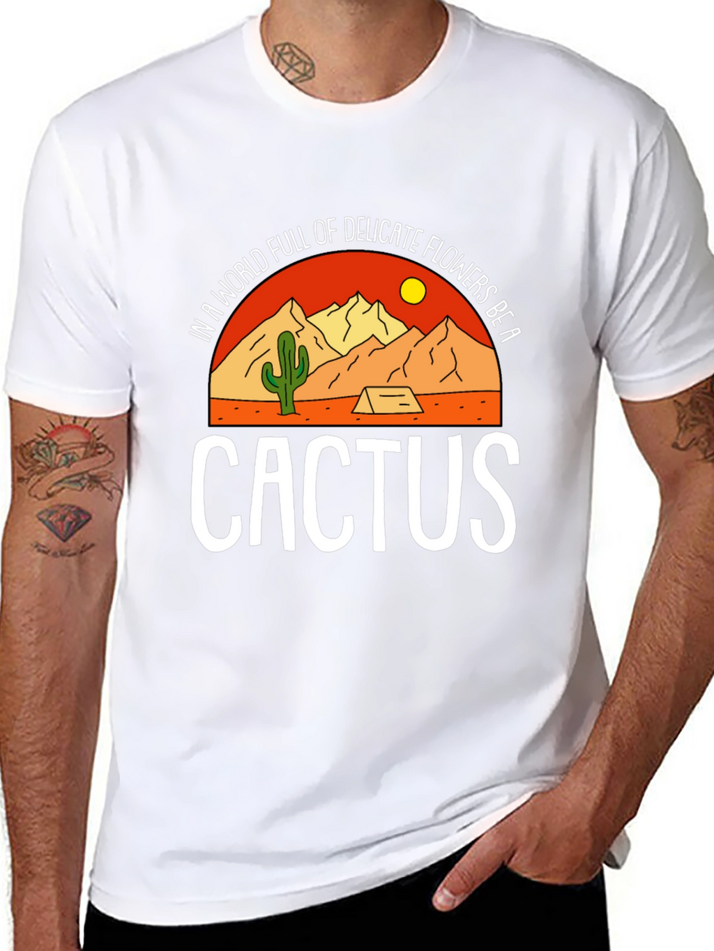 Be a Cactus Graphic Tee - Desert Lovers Shirt