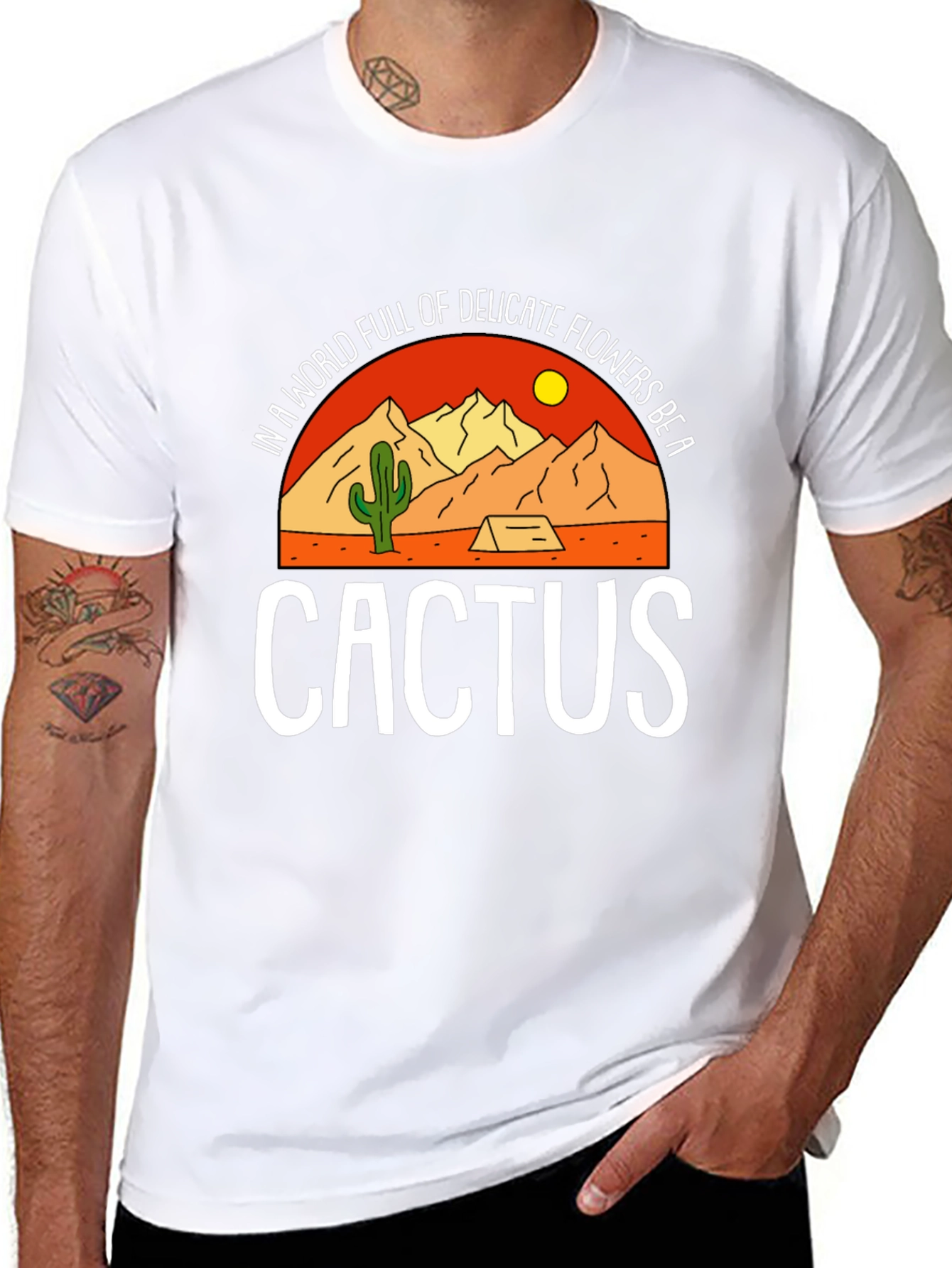 Be a Cactus Graphic Tee - Desert Lovers Shirt