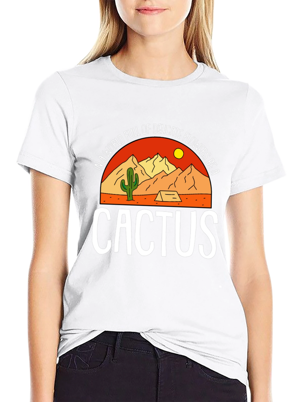 Be a Cactus Graphic Tee - Desert Lovers Shirt