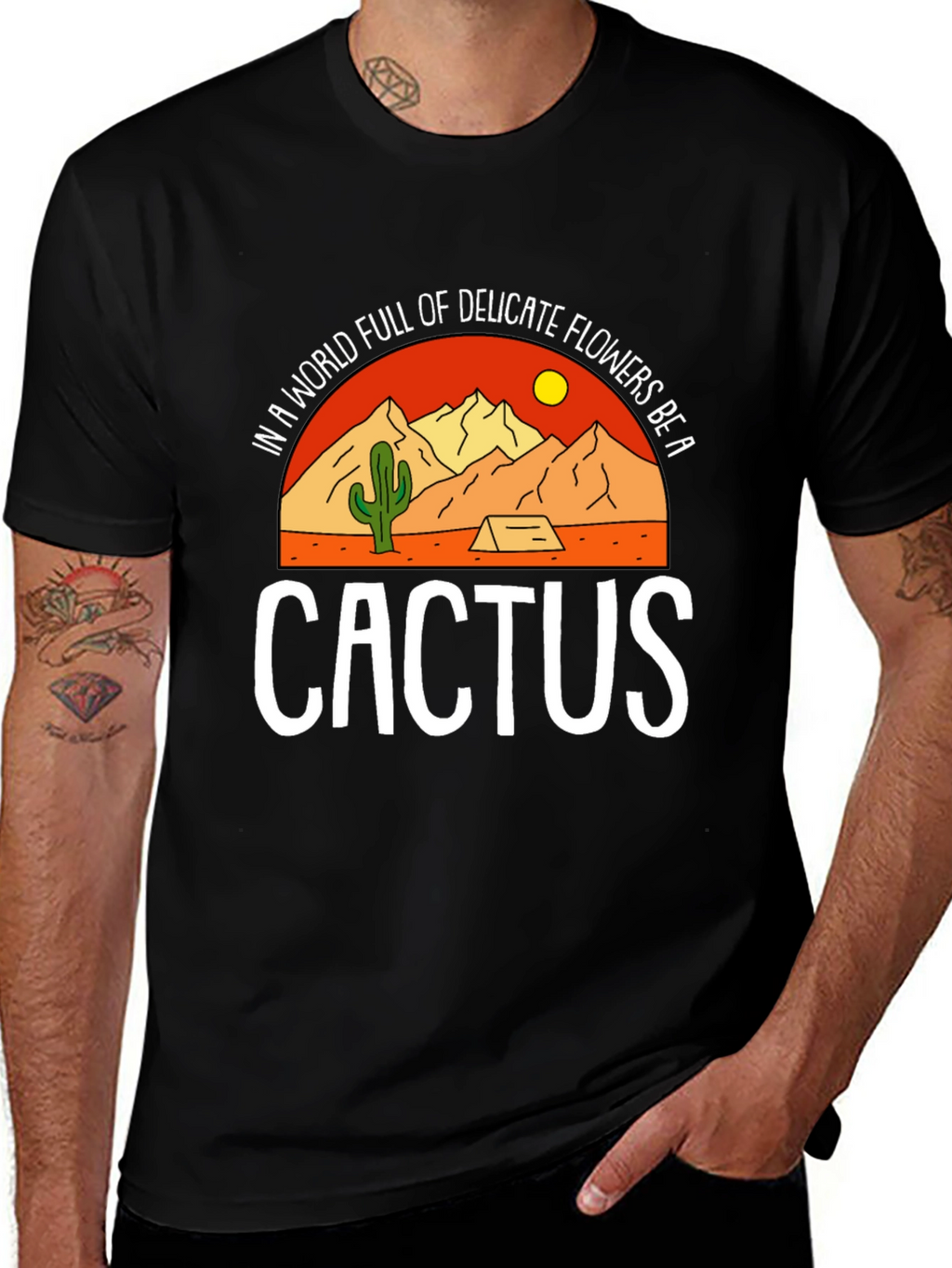 Be a Cactus Graphic Tee - Desert Lovers Shirt