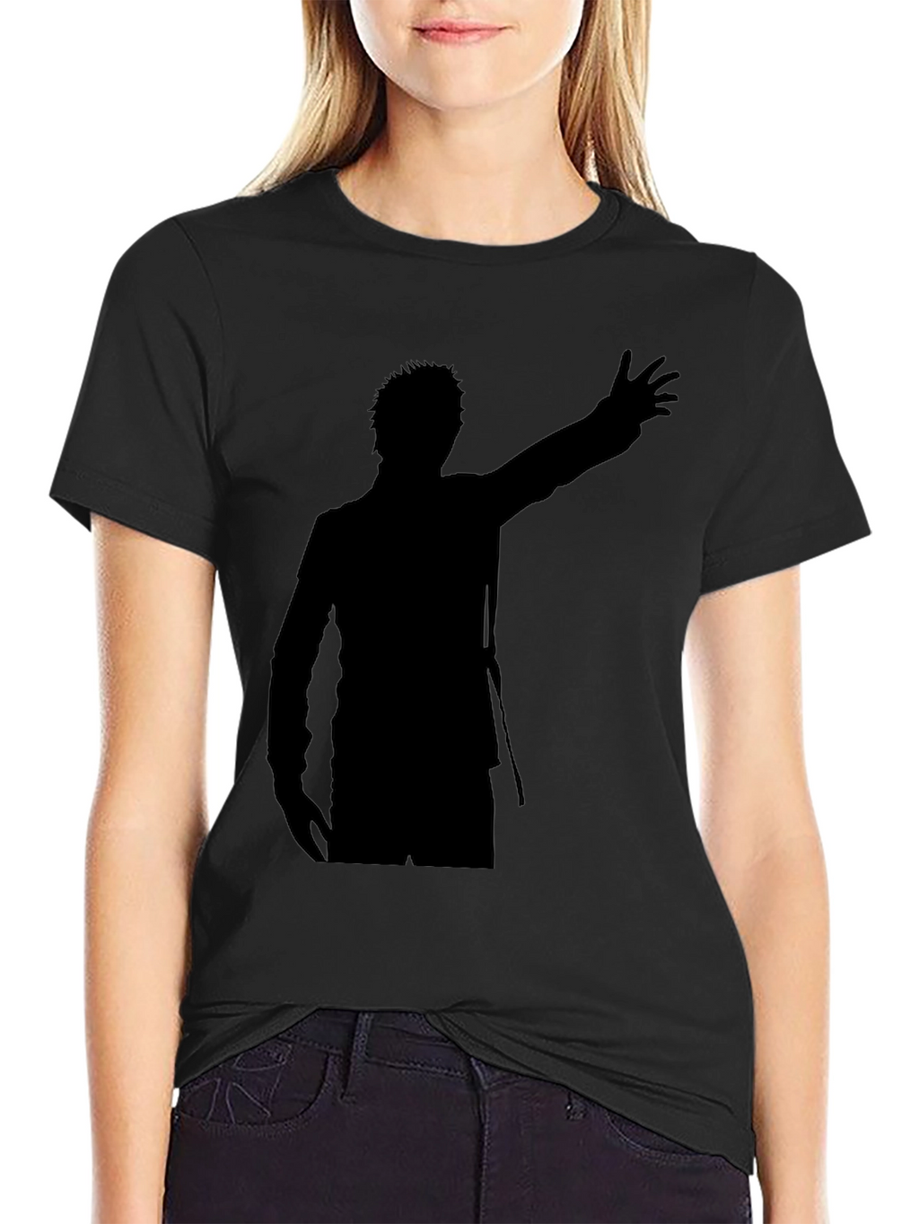 Silhouette Graphic Black Tee