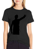 Silhouette Graphic Black Tee