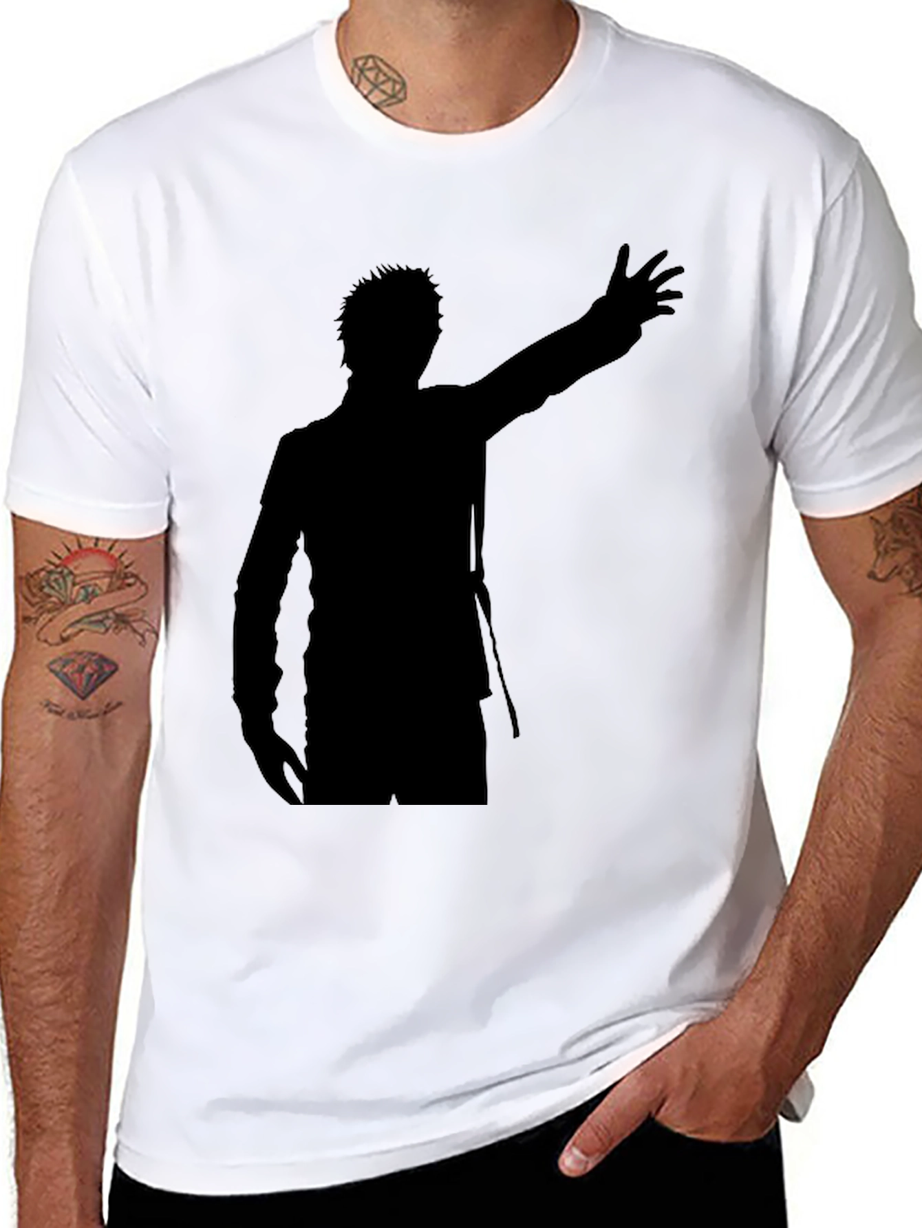 Silhouette Graphic Black Tee