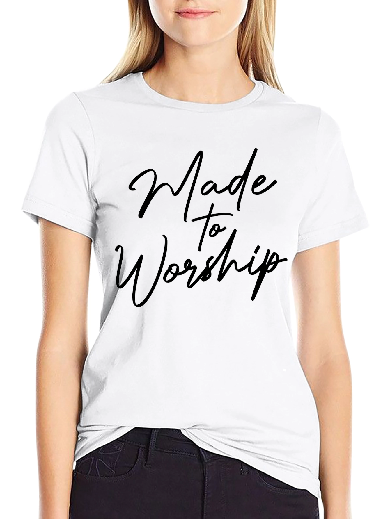 Made to Worship Black Graphic Tee