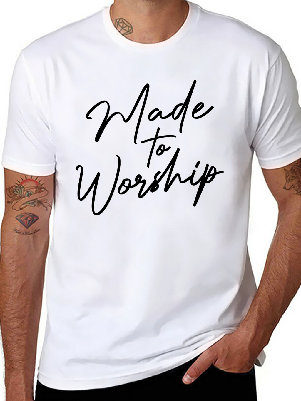 Made to Worship Black Graphic Tee