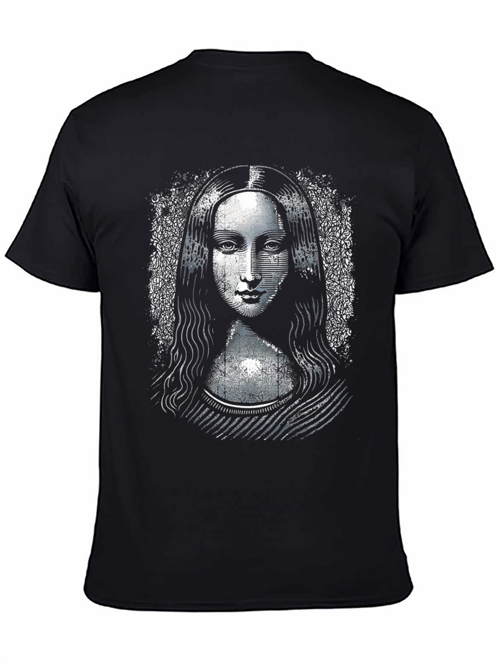 Mona Lisa Graphic Print Black T-Shirt