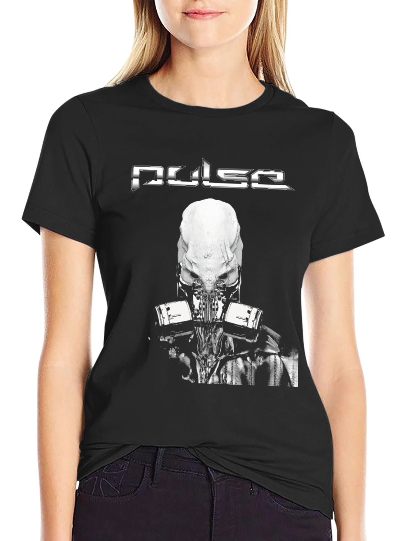 Pulse T-Shirt: Black Graphic Tee
