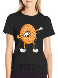 Dabbing Bagel Humor T-Shirt