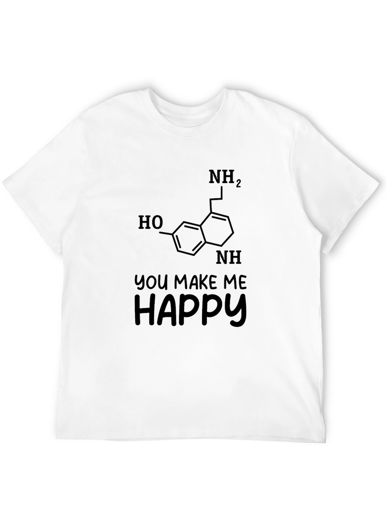 You Make Me Happy Serotonin Black Graphic Tee