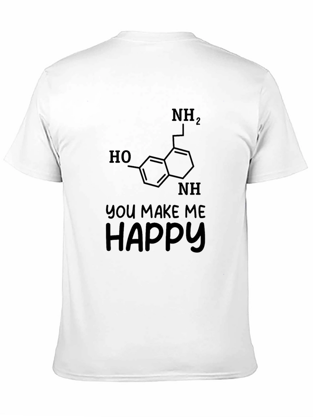 You Make Me Happy Serotonin Black Graphic Tee