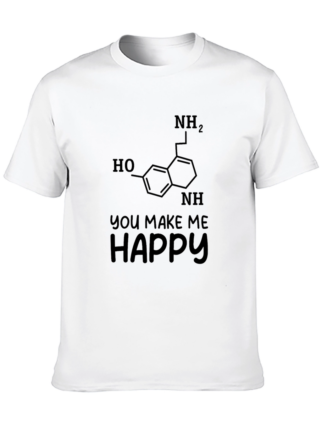You Make Me Happy Serotonin Black Graphic Tee