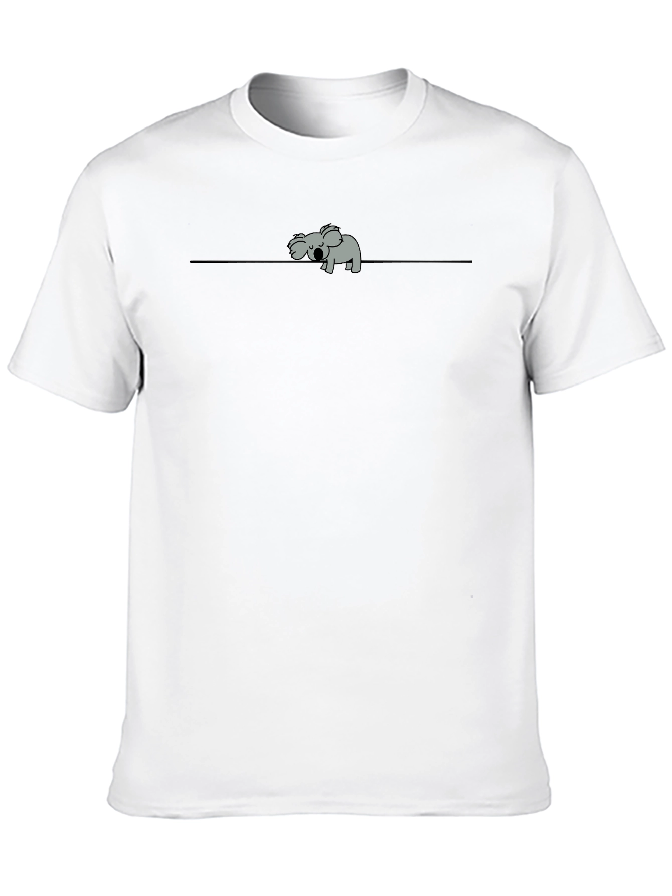 Koala on a Wire Graphic T-Shirt - Black
