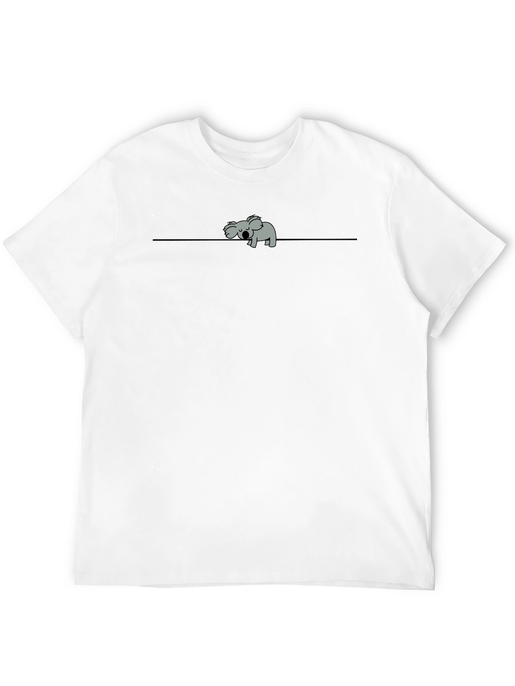 Koala on a Wire Graphic T-Shirt - Black