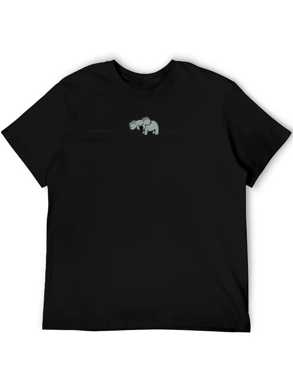 Koala on a Wire Graphic T-Shirt - Black