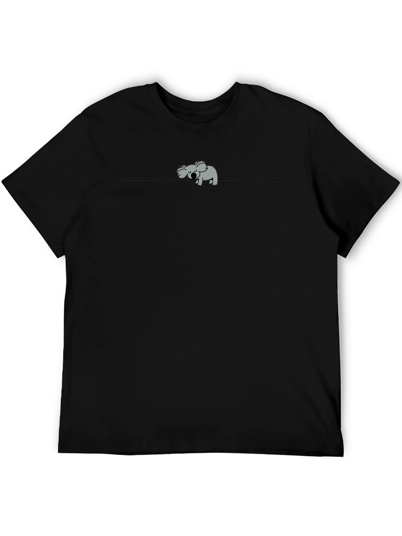 Koala on a Wire Graphic T-Shirt - Black
