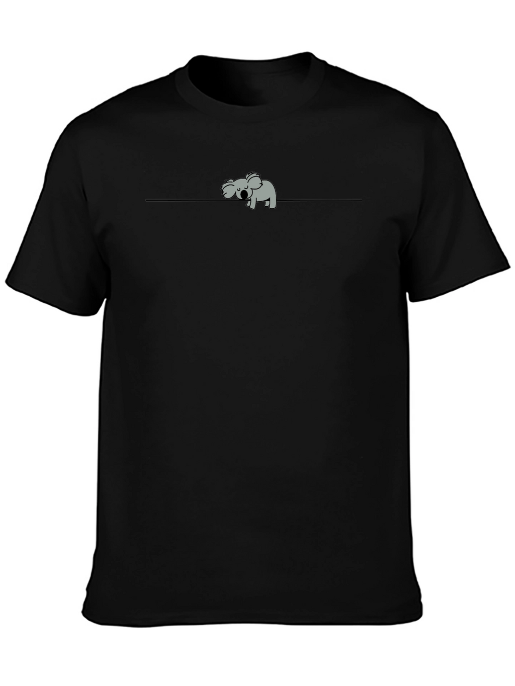 Koala on a Wire Graphic T-Shirt - Black