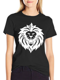 Bold Lion Graphic Black T-Shirt
