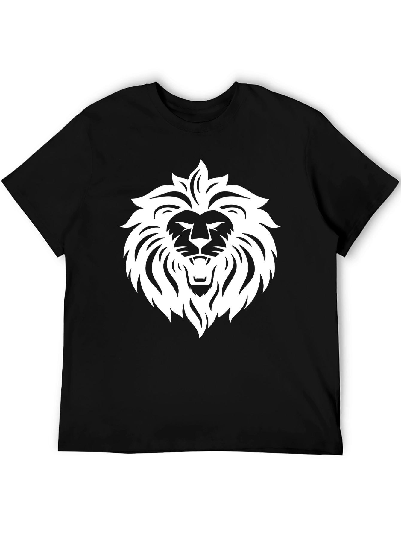 Bold Lion Graphic Black T-Shirt