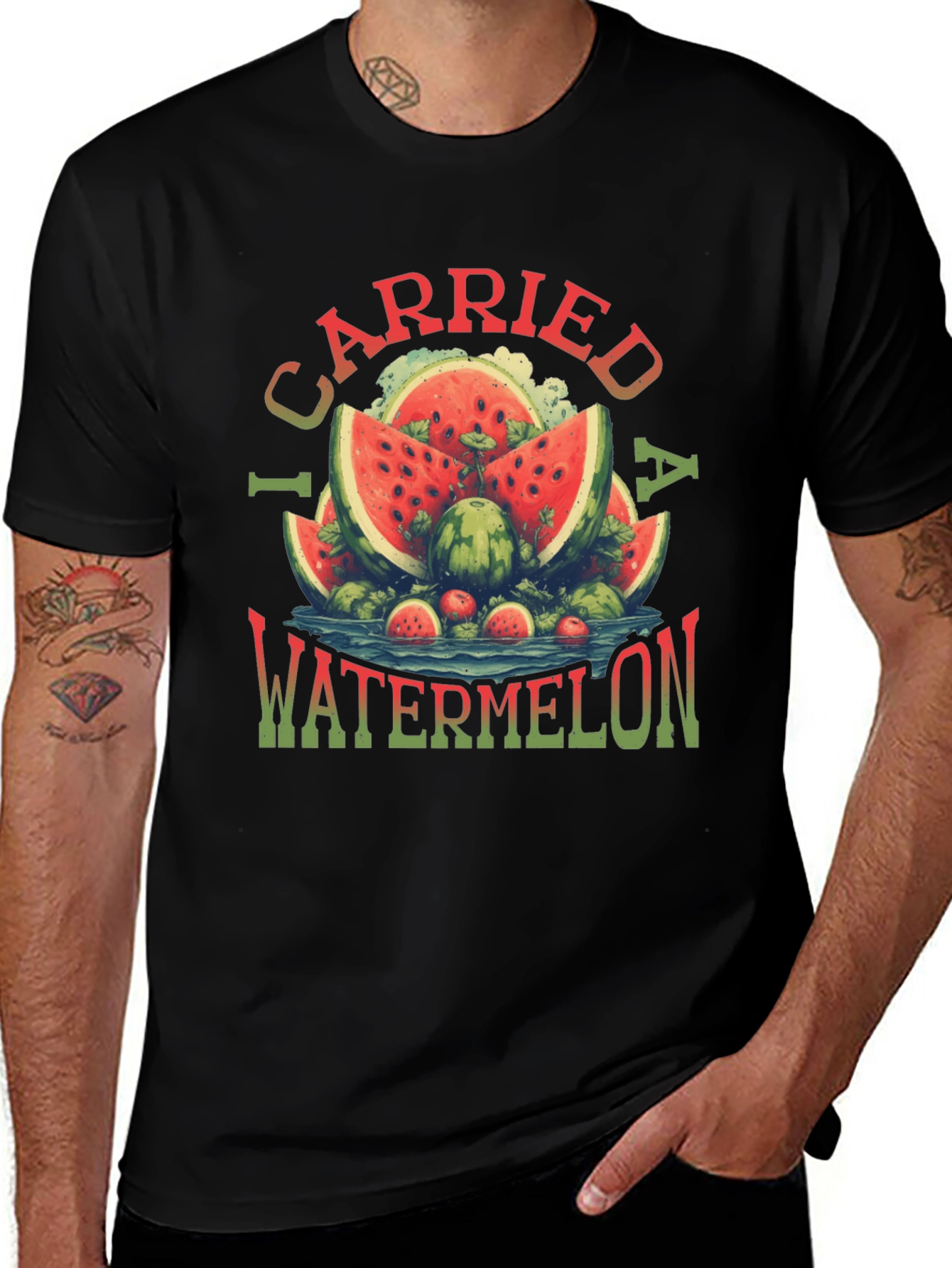 I Carried a Watermelon T-Shirt - Funny Summer Tee