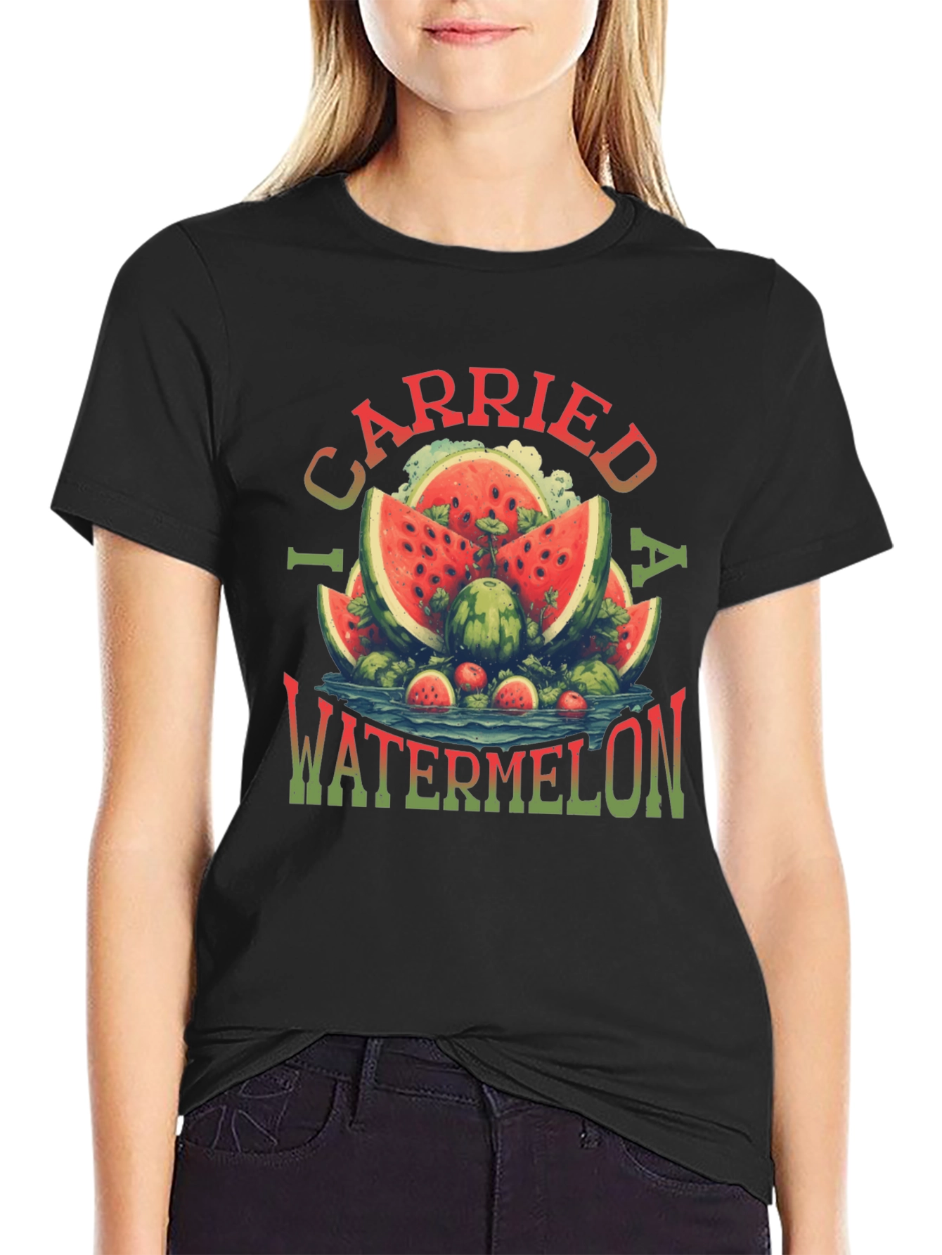 I Carried a Watermelon T-Shirt - Funny Summer Tee