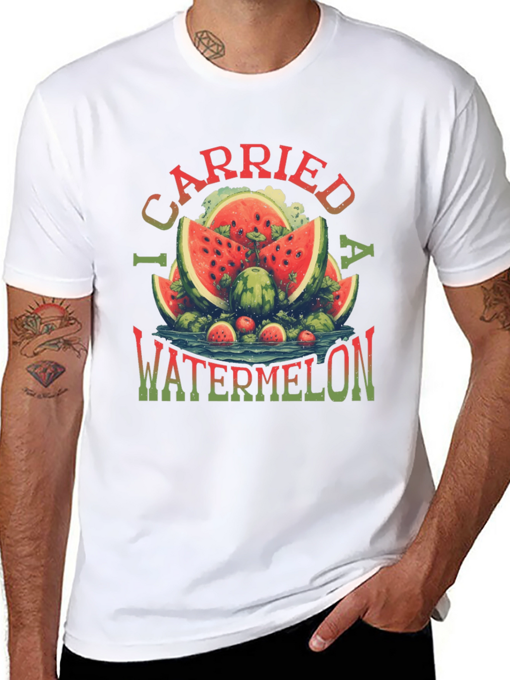 I Carried a Watermelon T-Shirt - Funny Summer Tee