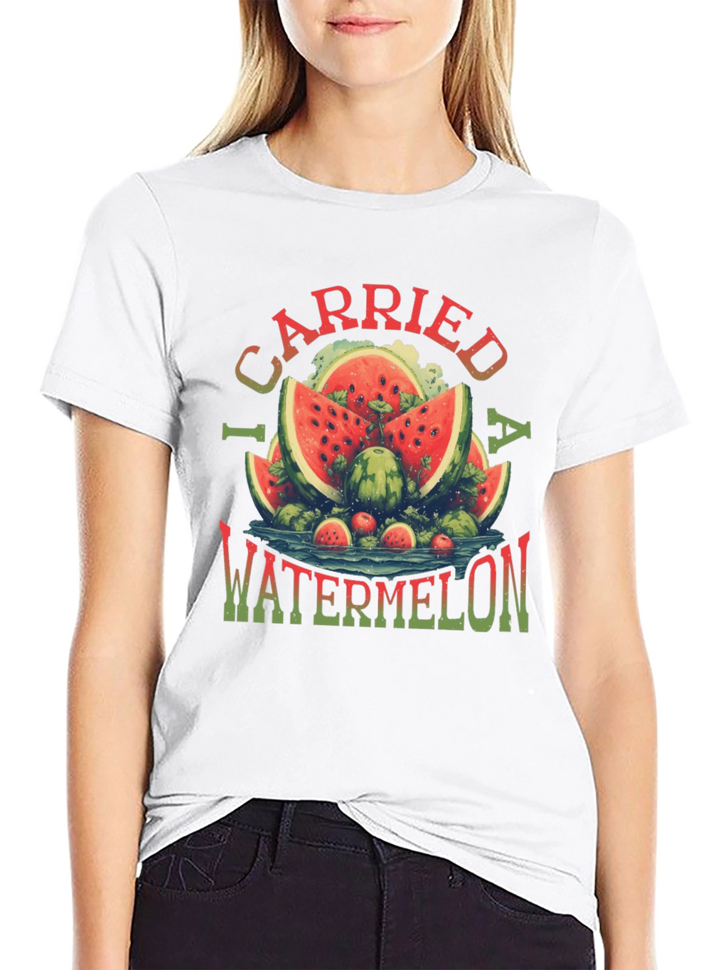I Carried a Watermelon T-Shirt - Funny Summer Tee