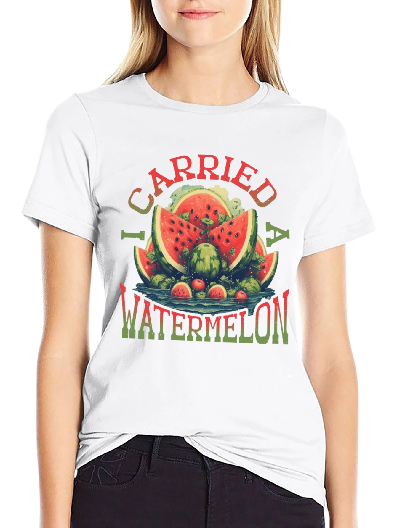 I Carried a Watermelon T-Shirt - Funny Summer Tee