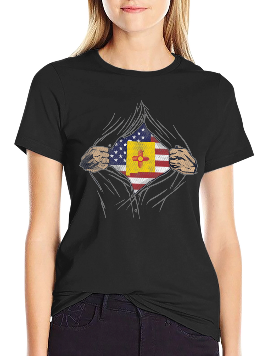 New Mexico USA Flag Hero T-Shirt
