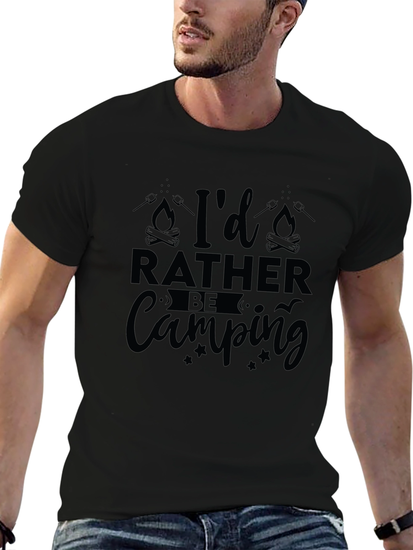 Camping T-Shirt - Id Rather Be Camping